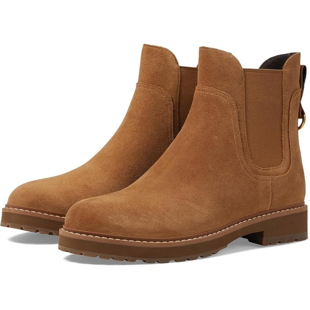 Cole Haan® (Women's 7.5 WIDE) Greenwich™ Waterproof Bootie in Golden Toffee
